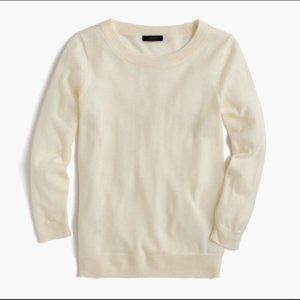 J Crew Merino Tippi Sweater in Ivory